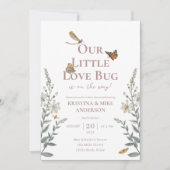 All in One Little Love Bug Baby Shower Invitation 招待状 (正面)