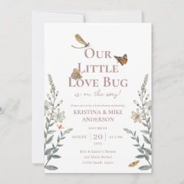 All in One Little Love Bug Baby Shower Invitation 招待状
