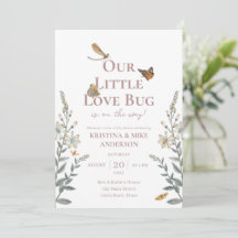 All in One Little Love Bug Baby Shower Invitation