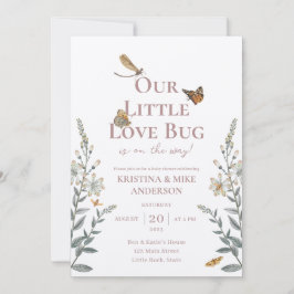 All in One Little Love Bug Baby Shower Invitation 招待状