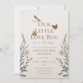 All in One Little Love Bug Baby Shower Invitation 招待状