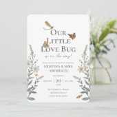 All in One Little Love Bug Baby Shower Invitation 招待状 (スタンド正面)