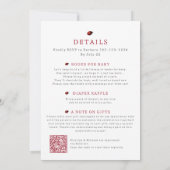 All In One Little Love Bug QRコードシャワー 招待状 (裏面)