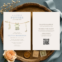 All in One Little Putter Golf Baby Shower 招待状