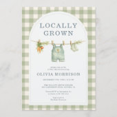 All in One Locally Grown Baby Shower 招待状 (正面)