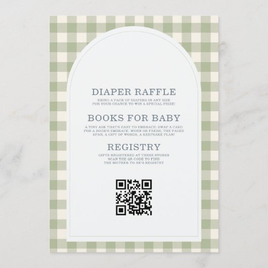 All in One Locally Grown Baby Shower 招待状 (裏面)