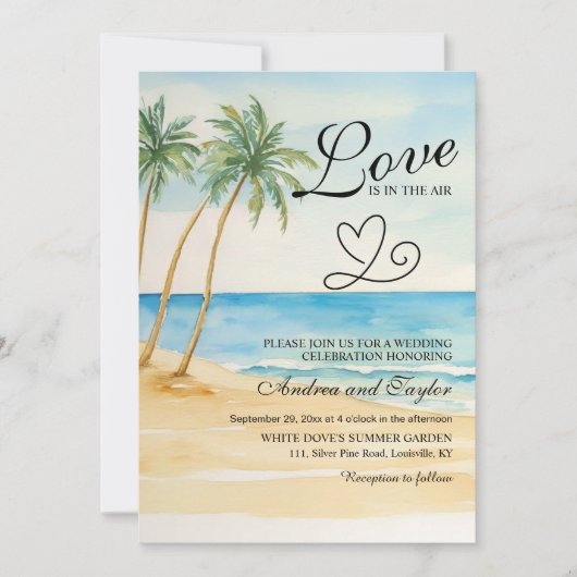 All in One LoveはQR Code 結婚's 招待状 (正面)