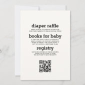 All In One Mommy to Bee Wilflower Baby Shower 招待状 (裏面)