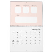 All-in-One Monthly Planner Calendar  カレンダー (2月 2027)
