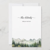 All in One Mountains and Pines Elegant Wedding 招待状 (裏面)