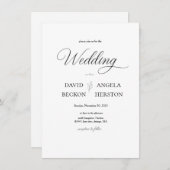 All-In-One Neutral Modern Boho Wedding  招待状 (正面/裏面)