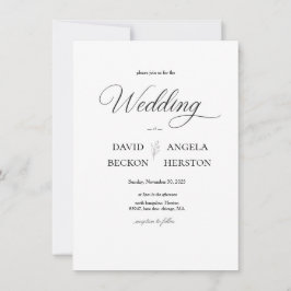 All-In-One Neutral Modern Boho Wedding  招待状