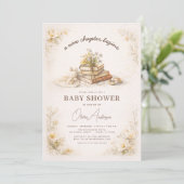 All in One New Chapter Begins Floral Baby Shower 招待状 (スタンド正面)