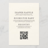 All in One Next Chapter Begins QR Code Baby Shower 招待状 (裏面)