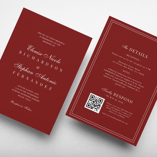 All in One Old Money Wedding 招待状