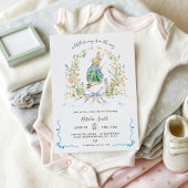 All in One Peter Rabbit Bunny QR Baby Shower  招待状