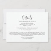 All in One Pink and White Daisies Wedding 招待状 (裏面)