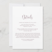 All in One Pink Floral Wedding 招待状 (裏面)