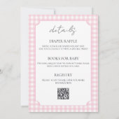 All in One Preppy Classic Teddy Bear Baby Shower 招待状 (裏面)