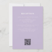 All in One Purple Wildflower QR Code Wedding 招待状 (裏面)