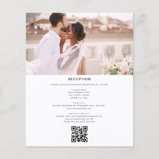 All In One QR Code Minimalist Photo 結婚 White (裏面)