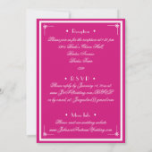 All In One RSVP Email Website Chic Magenta 結婚's 招待状 (裏面)