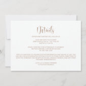 All in One Rustic Pink Floral Wedding 招待状 (裏面)