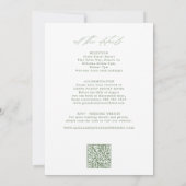 All in one sage green French Victorian wedding 招待状 (裏面)