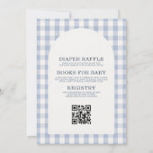 All in One She's Ready to Pop Boy Baby Shower 招待状 (裏面)