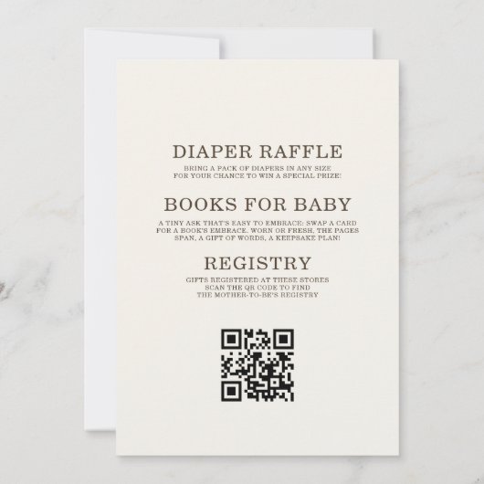 All in One Silly Goose Baby Shower Invitation 招待状 (裏面)