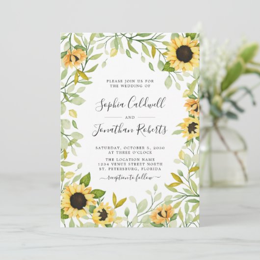 All In One Sunflowers and 結婚 Folis 招待状 (スタンド正面)