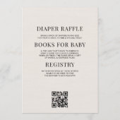 All in One Sweet Little Girl Bow Baby Shower 招待状 (裏面)