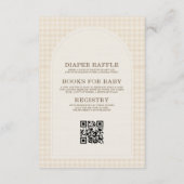 All in One Teddy Bear Gingham Bearly Wait 招待状 (裏面)