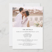 All In One The 結婚's Of Photo Minimalist エレガント 招待状 (裏面)