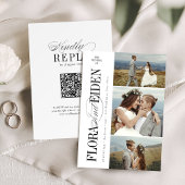 All in One Timeless Typography 3 photo Wedding 招待状