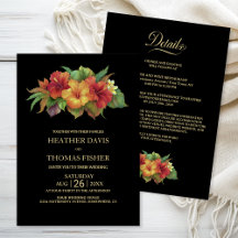 All in One Tropical Floral Black Wedding