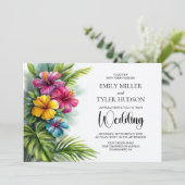 All in One Tropical Hibiscus Wedding 招待状 (スタンド正面)