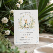 All in One Watercolor Bunny Rabbit Baby Shower 招待状