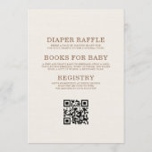 All in One We Can Bearly Wait Baby Shower 招待状 (裏面)