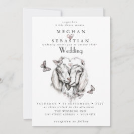 ALL in ONE Wedding Goats in Love Invitation 招待状
