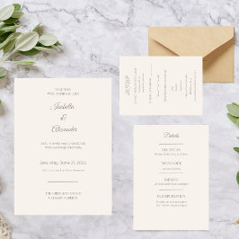 All-in-One Wedding Invitation Suite 三つ折り招待状