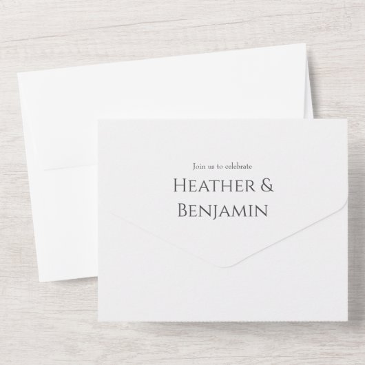 All in one Wedding Invitation Template オールインワン招待状 (裏面)