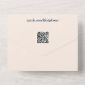 All in One Wedding Invite -薄紫の葉のフローラ オールインワン招待状 (裏面)