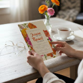 all in one wedding qr code orange poppy wedding 招待状