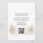 All in One Woodland Animals Couples Baby Shower 招待状 (裏面)