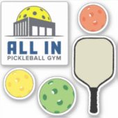All In Pickleball Gym Stickers シール (正面)