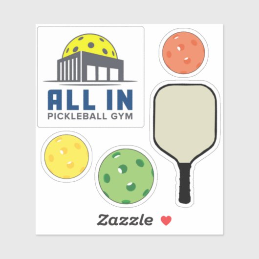 All In Pickleball Gym Stickers シール (シート)