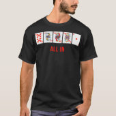 All In Royal Flush Poker Designer Cool  Tシャツ (正面)
