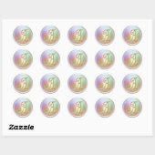 ALL INITIALS Gold Monogram 3 Pearly ラウンドシール (シート)
