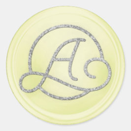ALL INITIALS Silver Circle Monogram Butter ラウンドシール